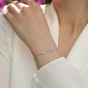 S925 Silver Jewelry Electroplated Platinum Bracelet