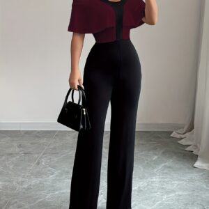 Off Shoulder Short Sleeve Jumpsuit